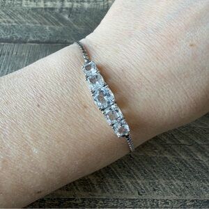 Sterling Silver & Clear Zircon Tennis Bracelet
